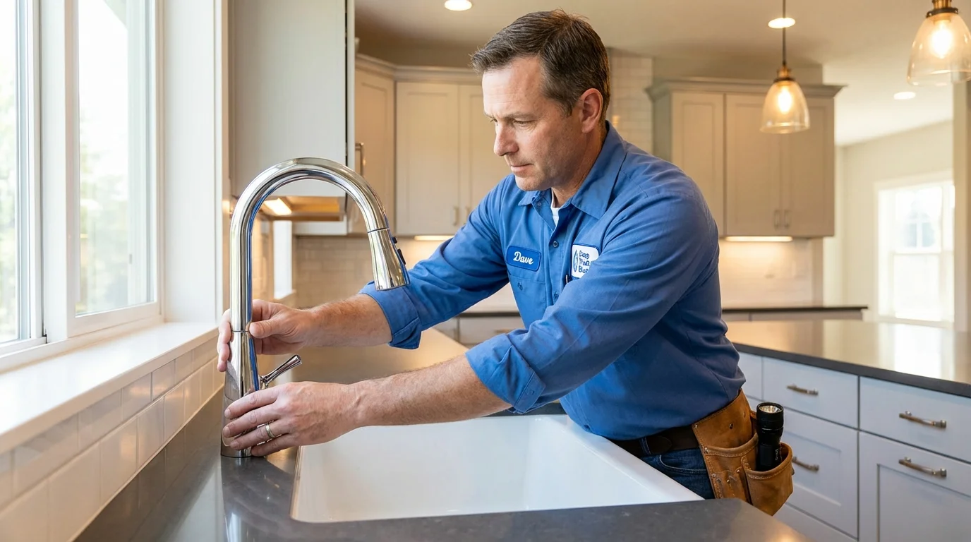 Kitchen faucet installation by Johns Plumbing LLC in Iota